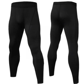 Calças de Compressão Masculina para Corrida e Treino | Leggings Ajustadas para Esportes | Secagem Rápida