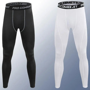 Calças de Compressão Masculina para Corrida e Treino | Leggings Ajustadas para Esportes | Secagem Rápida