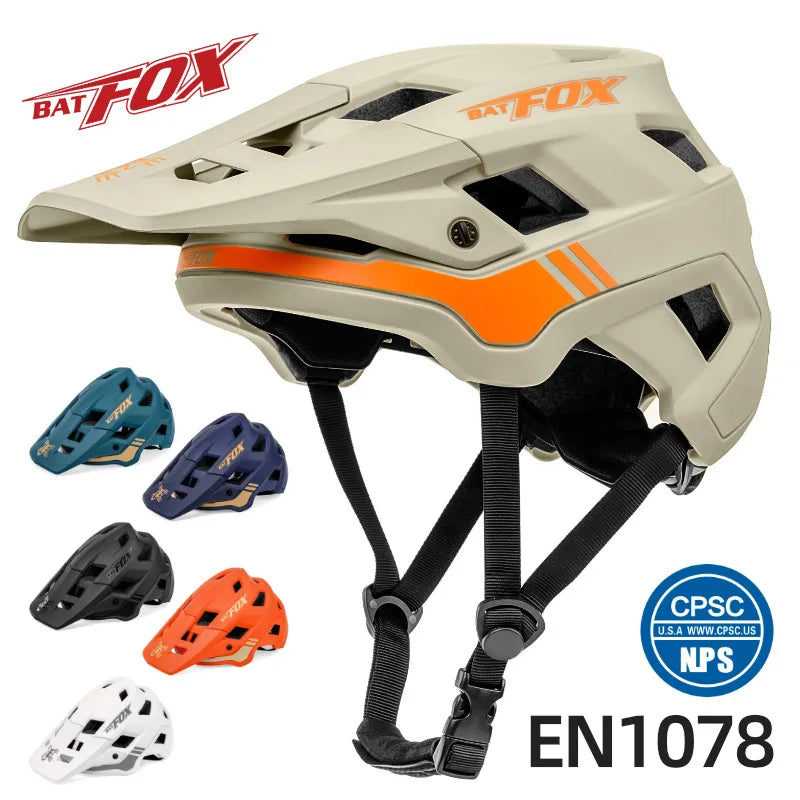 Capacete Batfox MTB DH Ciclismo Ultraleve | Capacete Integrado de Bicicleta