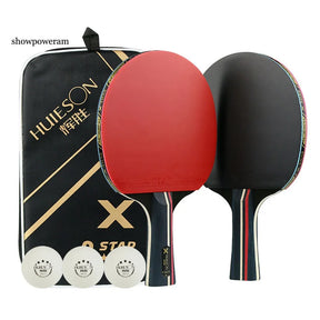 Conjunto de 2 Raquetes para Ping Pong/Iniciantes em Tênis de Mesa Profissional Com Autorização ITTF