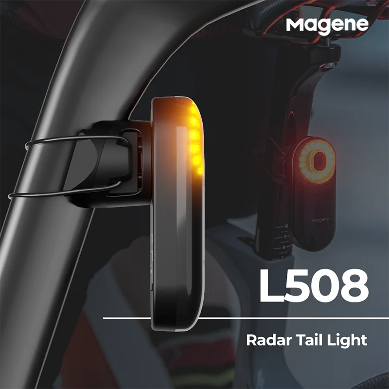 Luz Inteligente para Bicicleta Magene Radar | Farol e Luz Traseira, Iluminação Inteligente para Ciclismo | Sela e Canote de Selim Elétricas