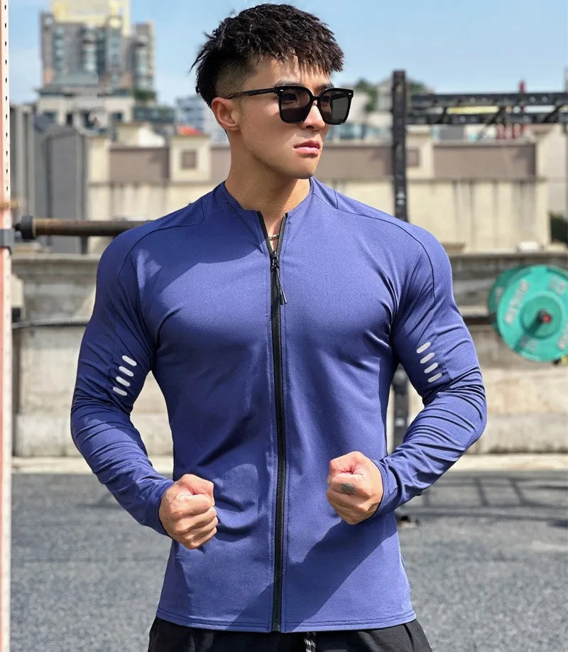 Jaqueta/Casaco Masculino para Primavera e Outono | Roupas de Ginástica, Suéter com Mangas Longas