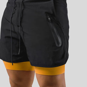 Shorts de Corrida Masculino 2 em 1 Z Dupla Camada | Secagem Rápida