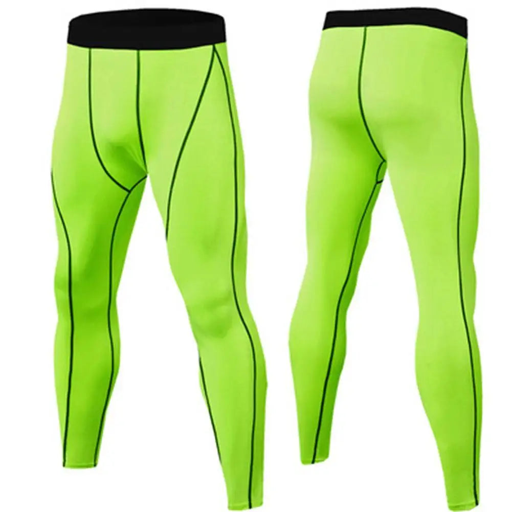 Calças de Compressão Masculina para Corrida e Treino | Leggings Ajustadas para Esportes | Secagem Rápida